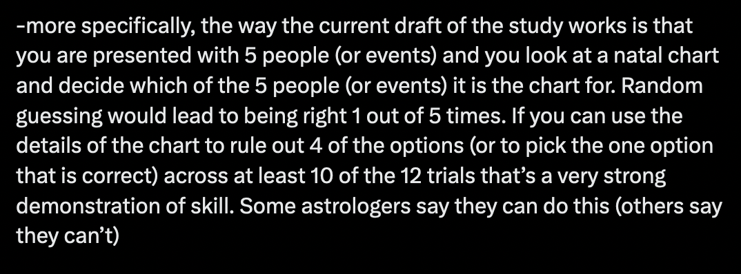 screenshot from Twitter where Spencer explains the test.
